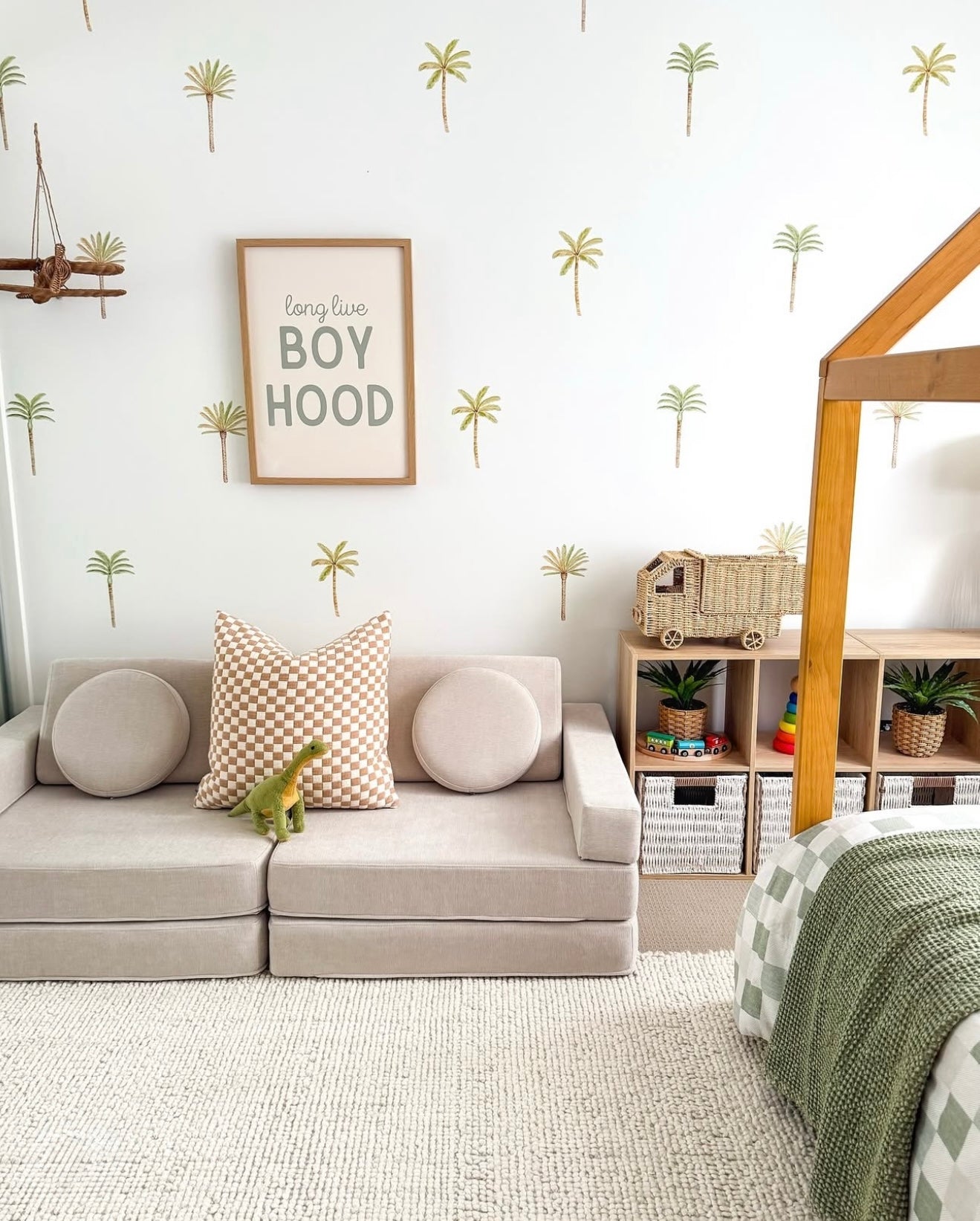 Happy Palm Wall Stickers- Green Mixed