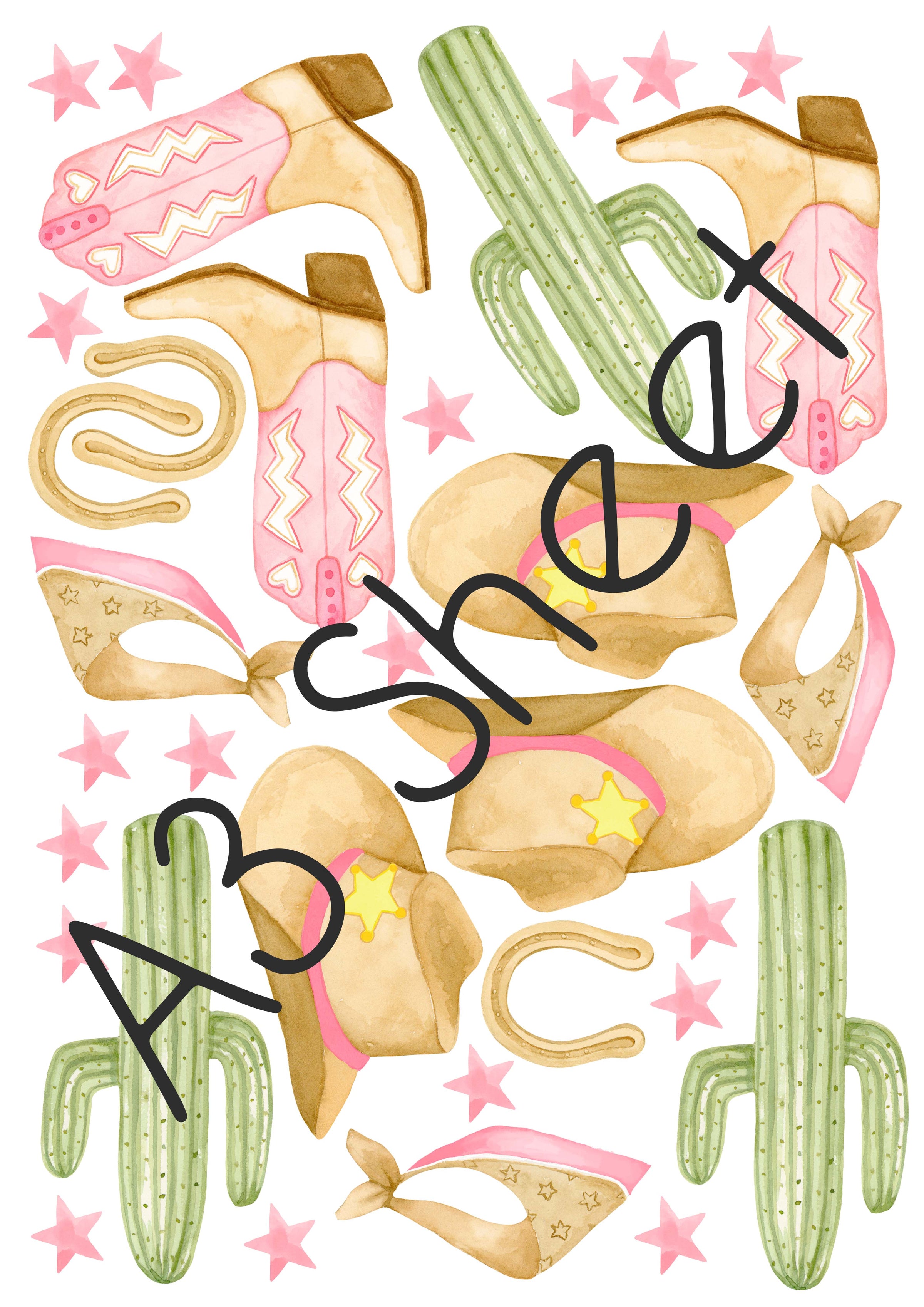 Mini Cowgirl Wall Stickers