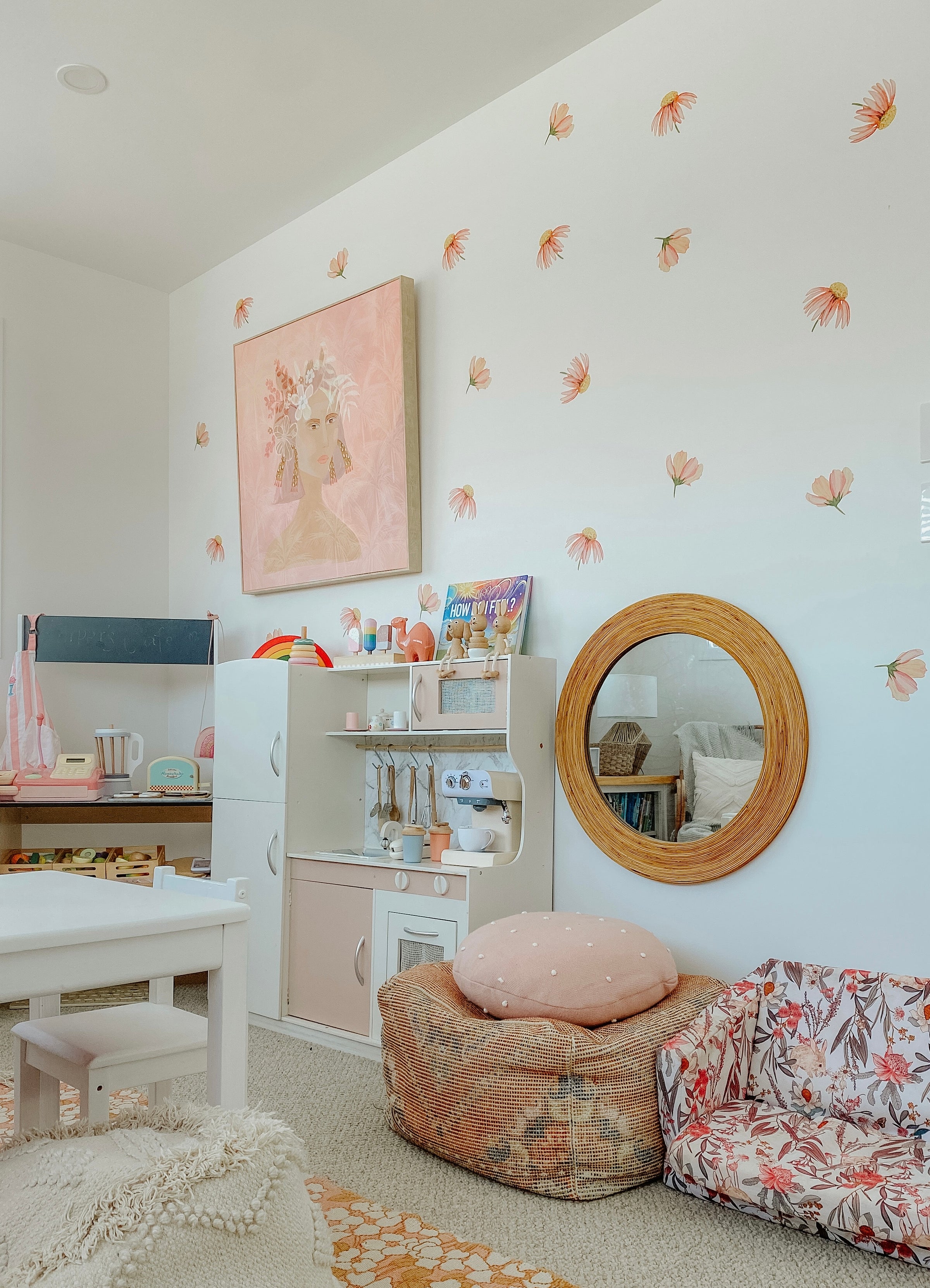 Peach Flowers - Wall Stickers