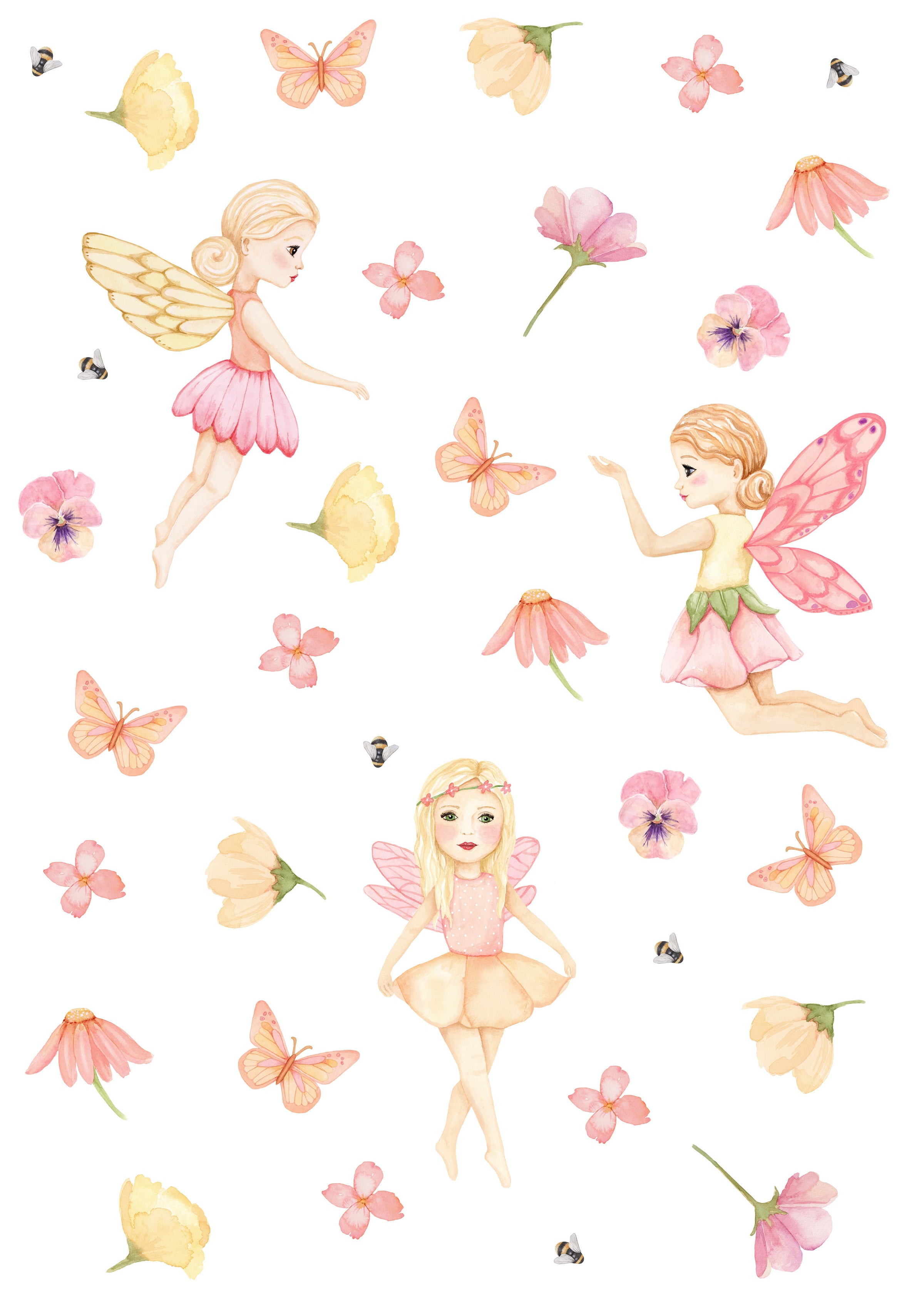 Magical Fairy themed wall decals for girls bedrooms