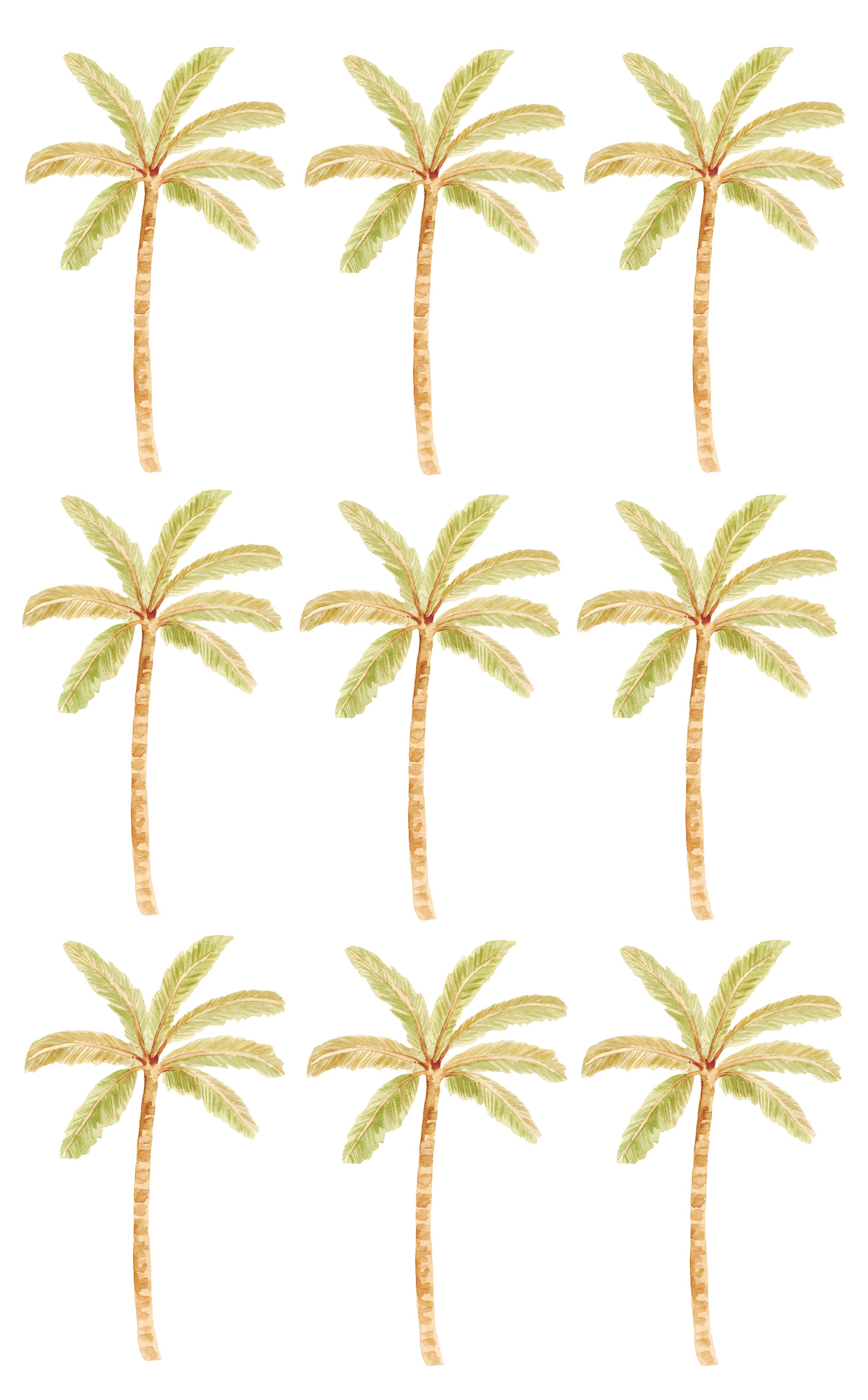 Green palm tree wall stickers are great for kids rooms and nurseries