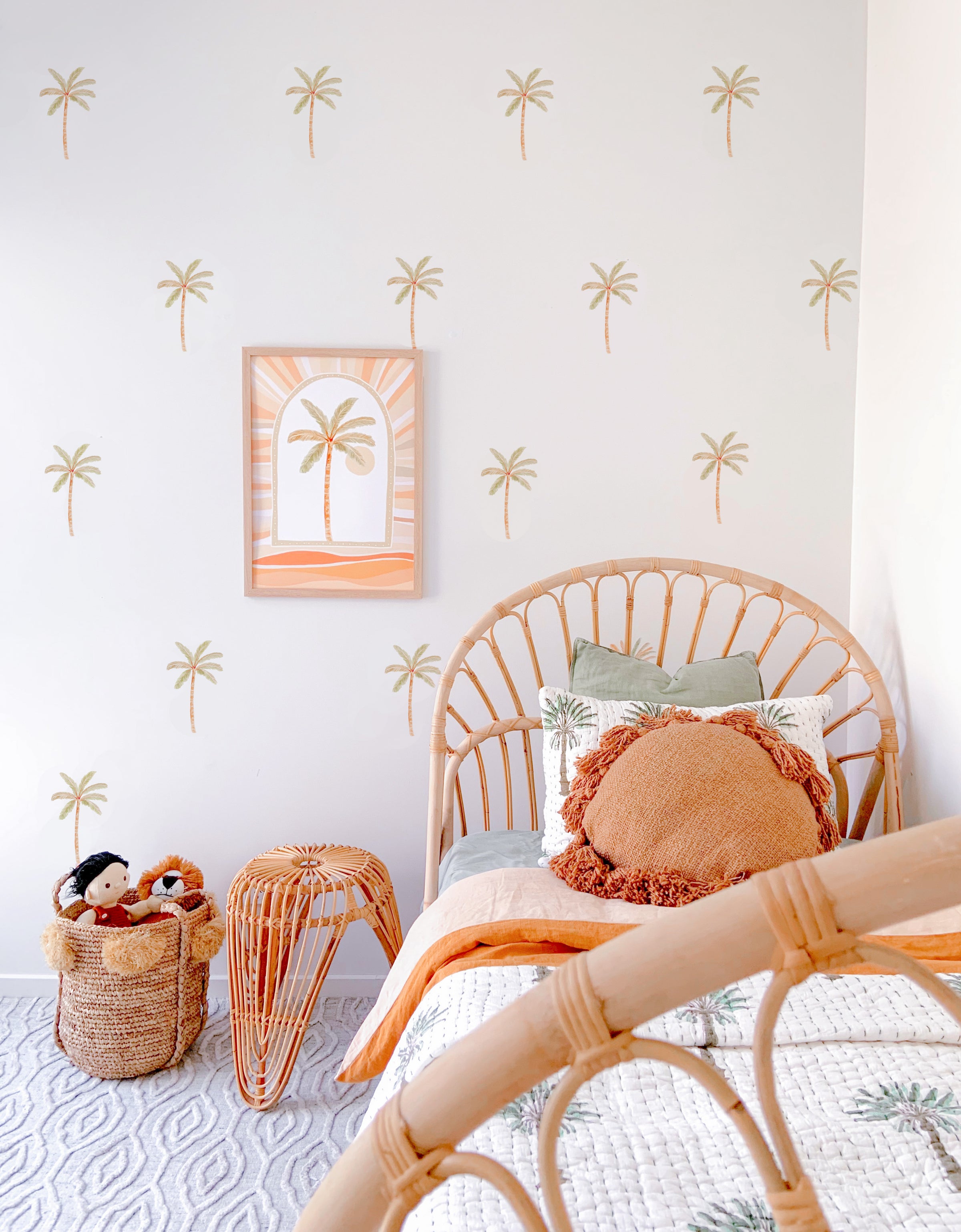 kids palm tree wall stickers