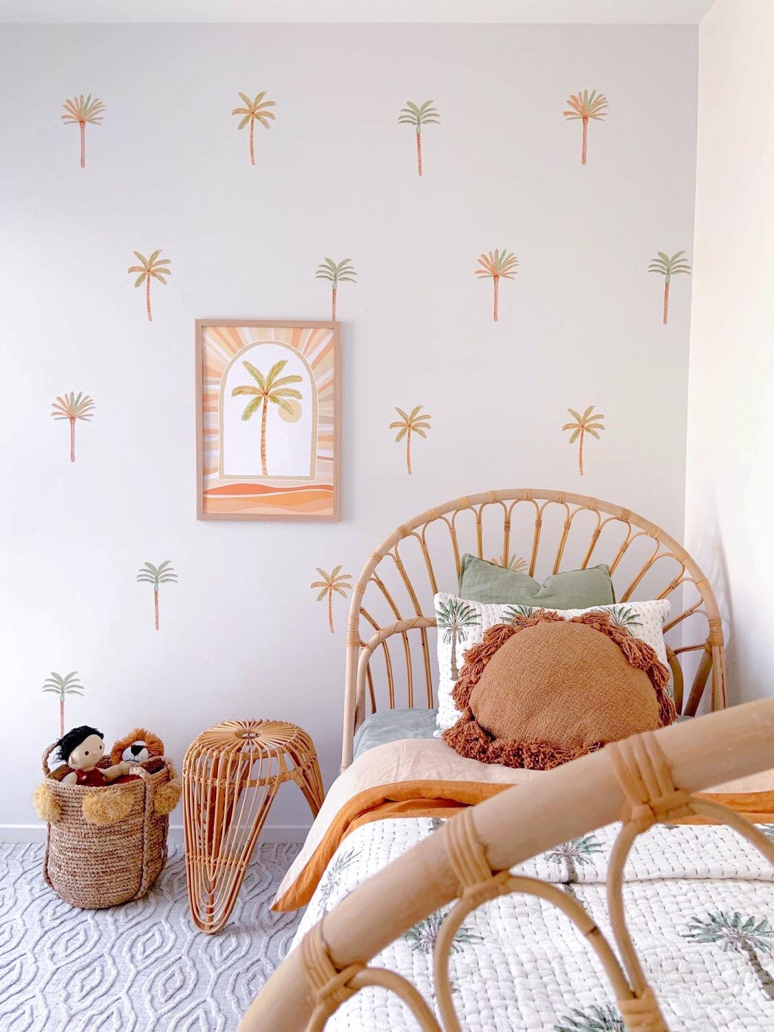 Happy Palm Wall Stickers- Green Mixed