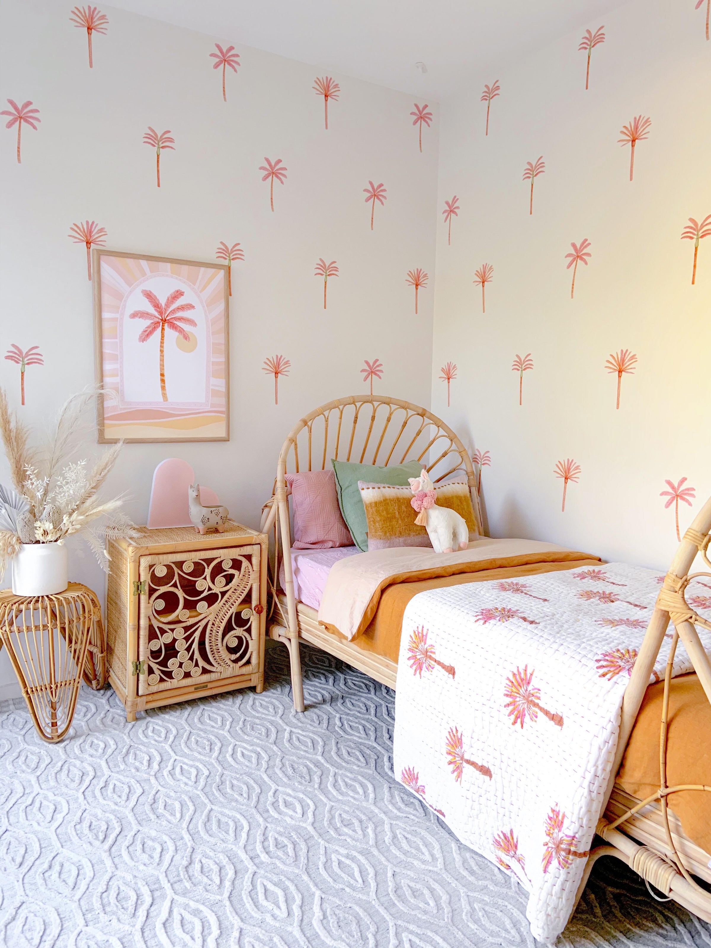Palm tree wall stickers kids room