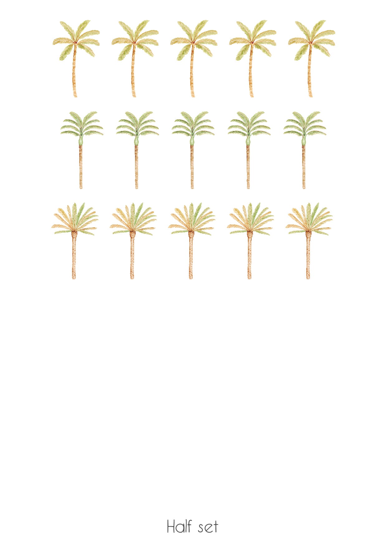 Happy Palm Wall Stickers- Green Mixed