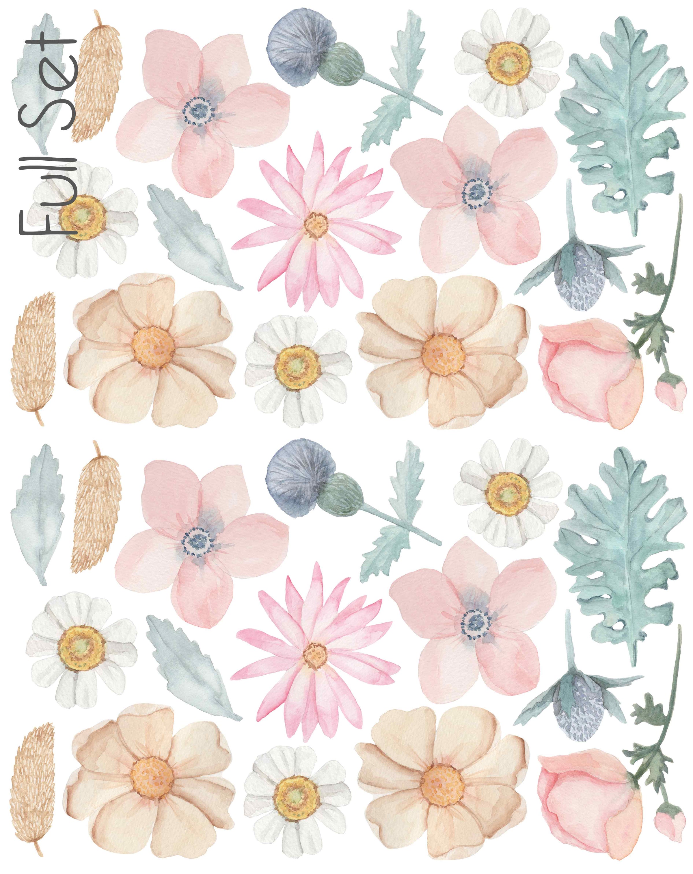 Dusky Bouquet Wall Stickers