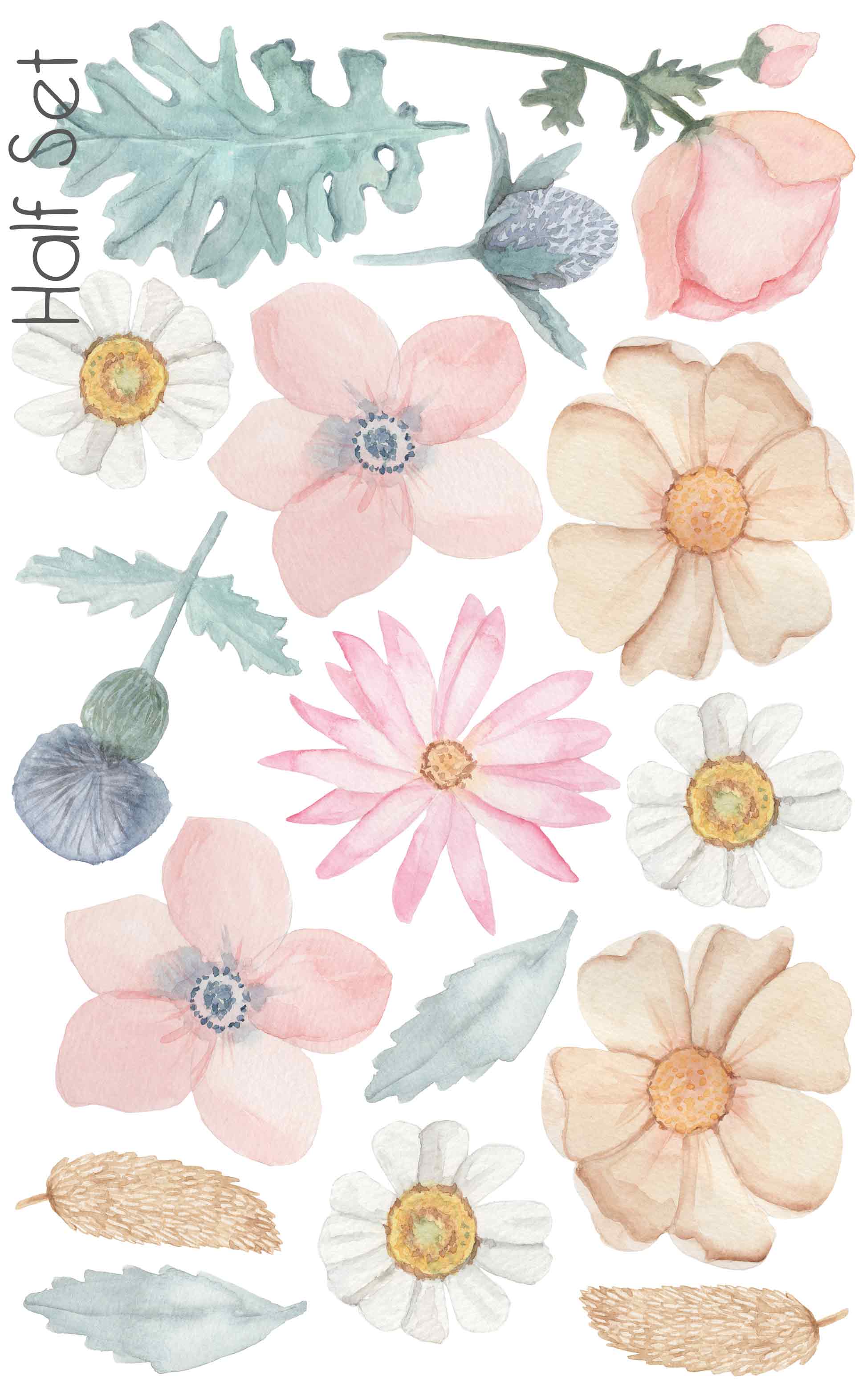 Dusky Bouquet Wall Stickers