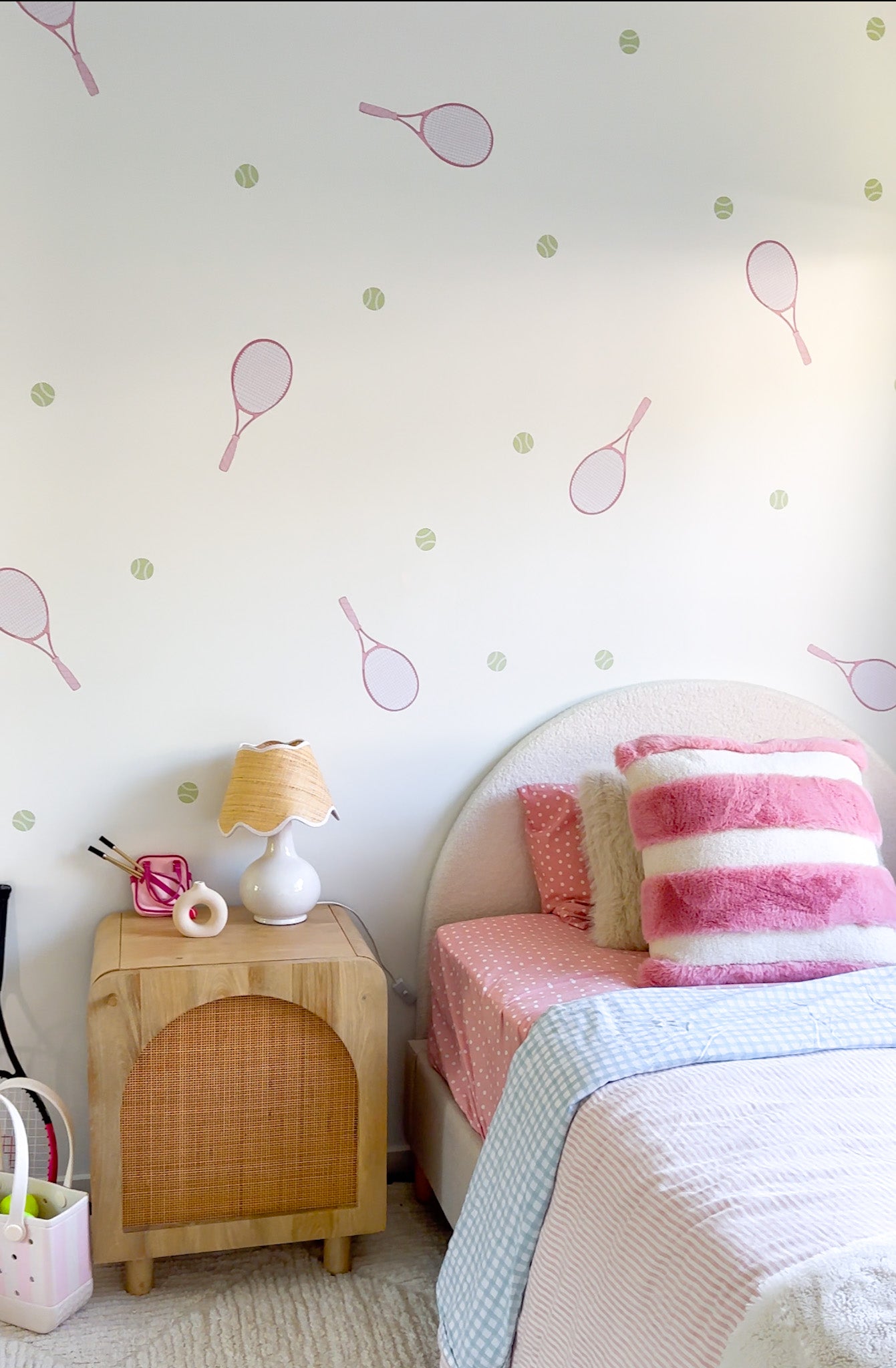 Tennis Wall Stickers - Pink