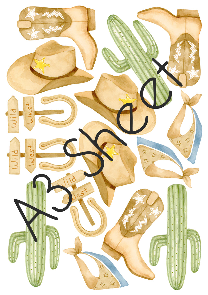 Mini Cowboy Wall Stickers