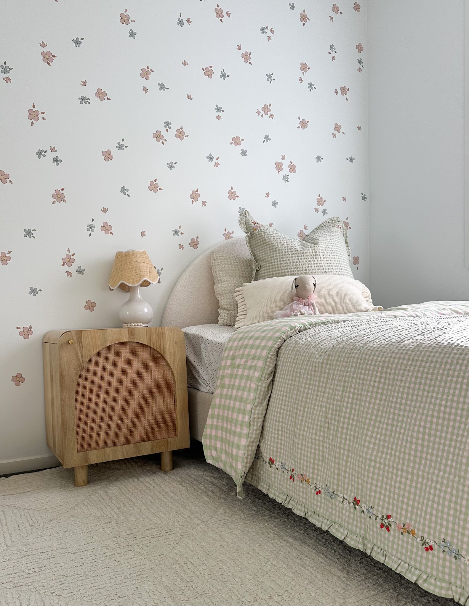 Floral wall stickers for girls bedrooms 
