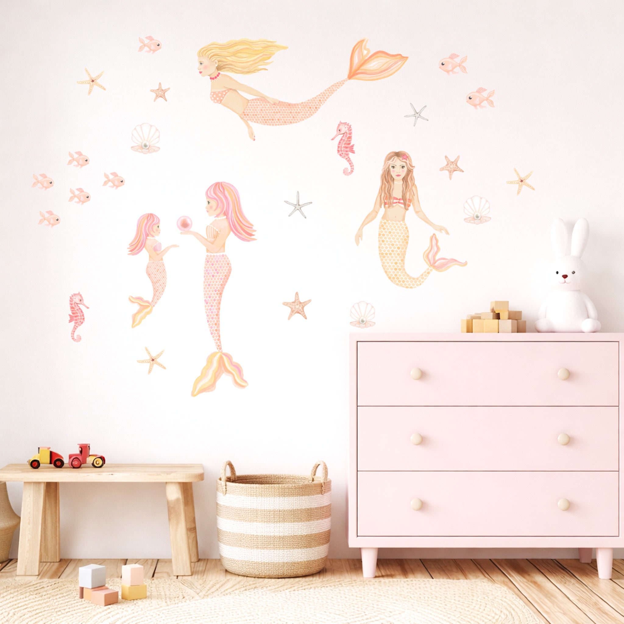 Mermaid Magic Wall Stickers- Peachy