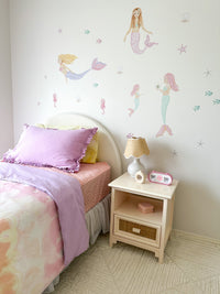 Pastel mermaid wall decals