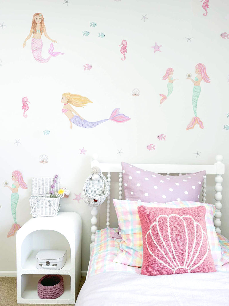 Magical mermaid wall stickers