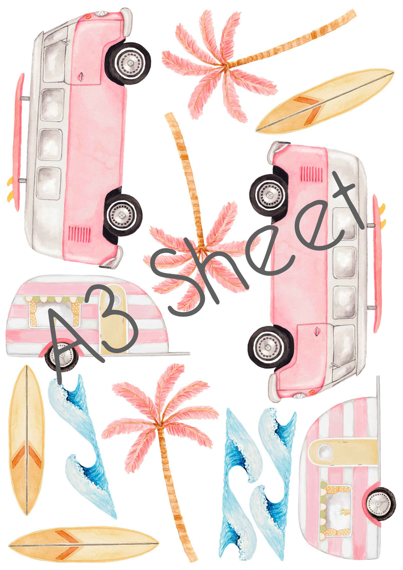 Mini Coast Life Wall Stickers Pink