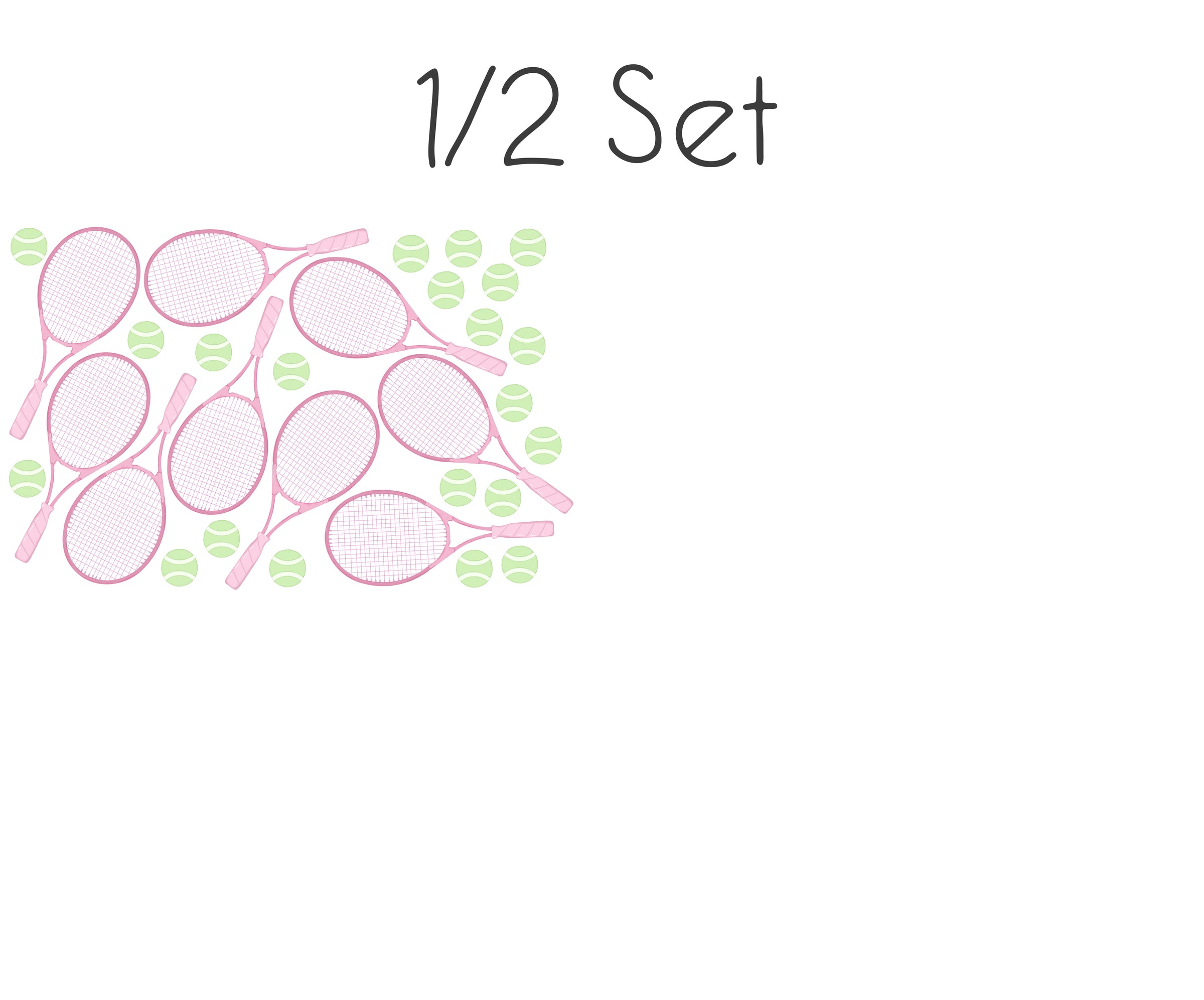 Tennis Wall Stickers - Pink