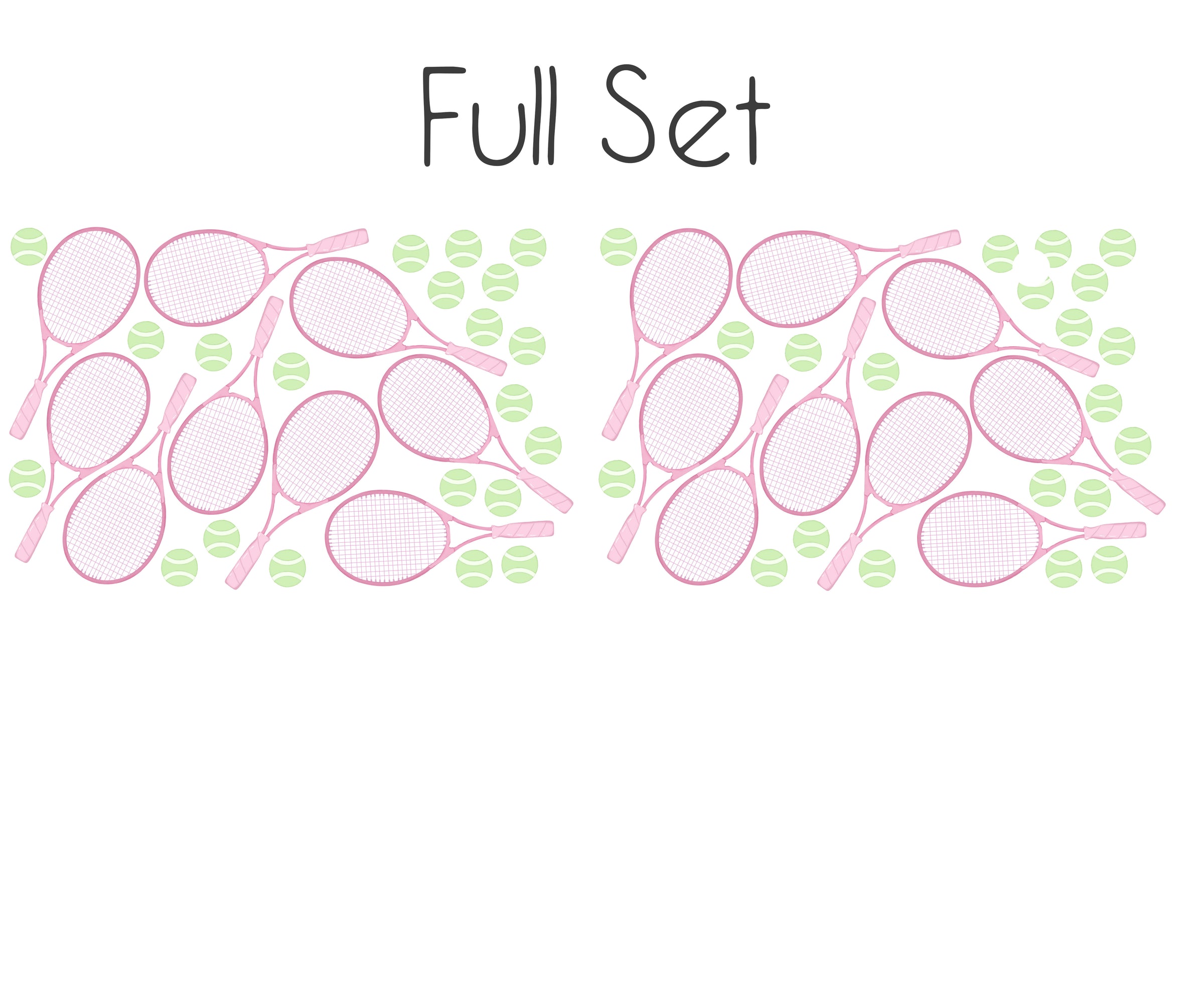 Tennis Wall Stickers - Pink