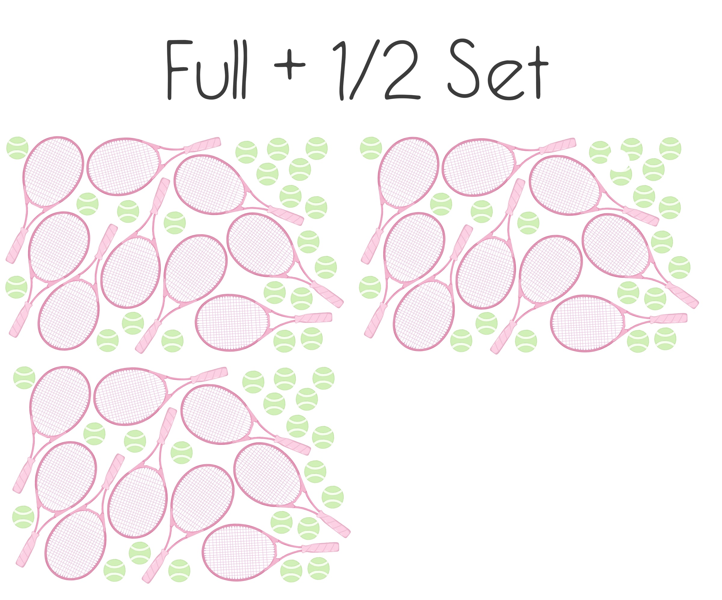 Tennis Wall Stickers - Pink