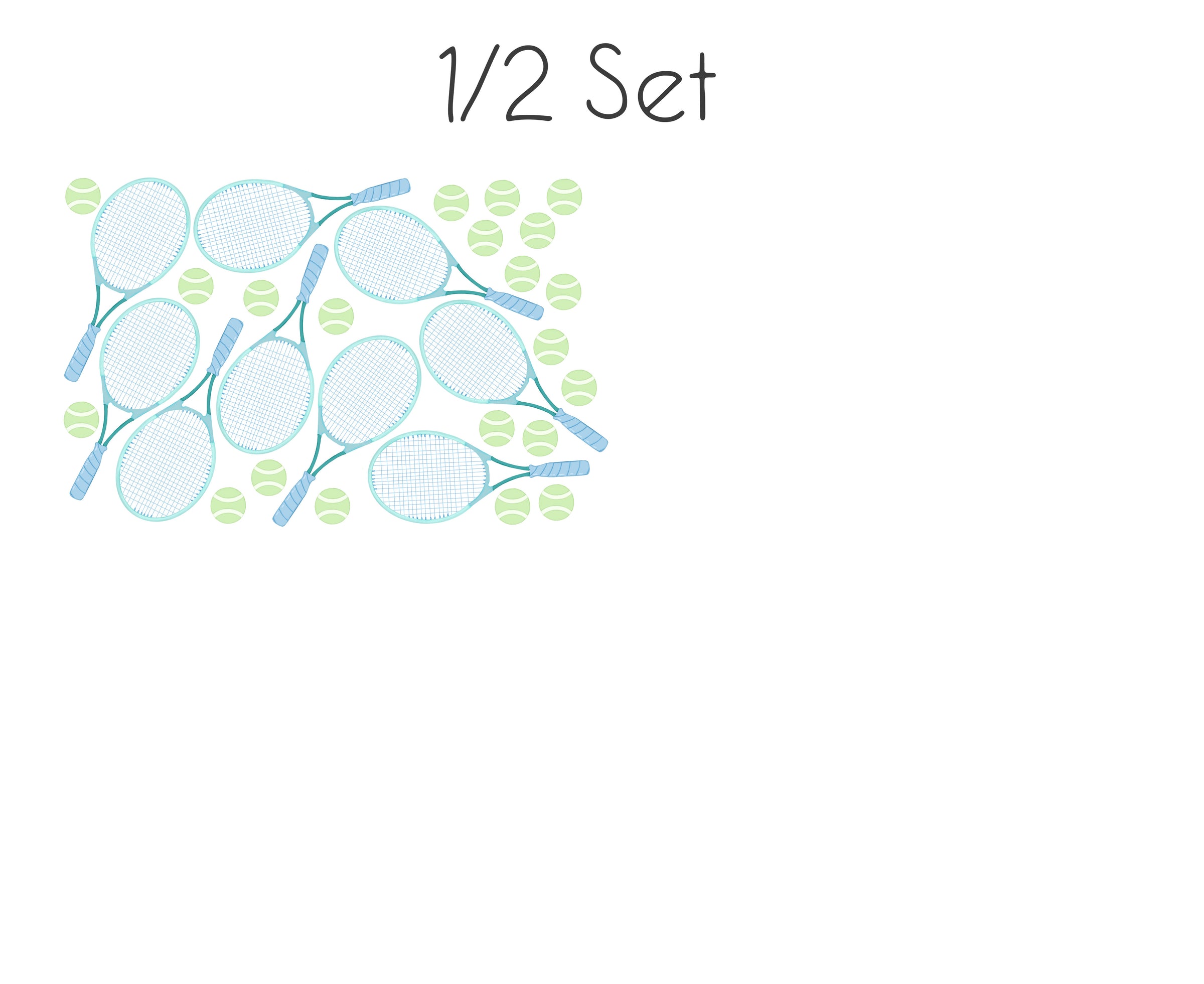 Tennis Wall Stickers - Blue