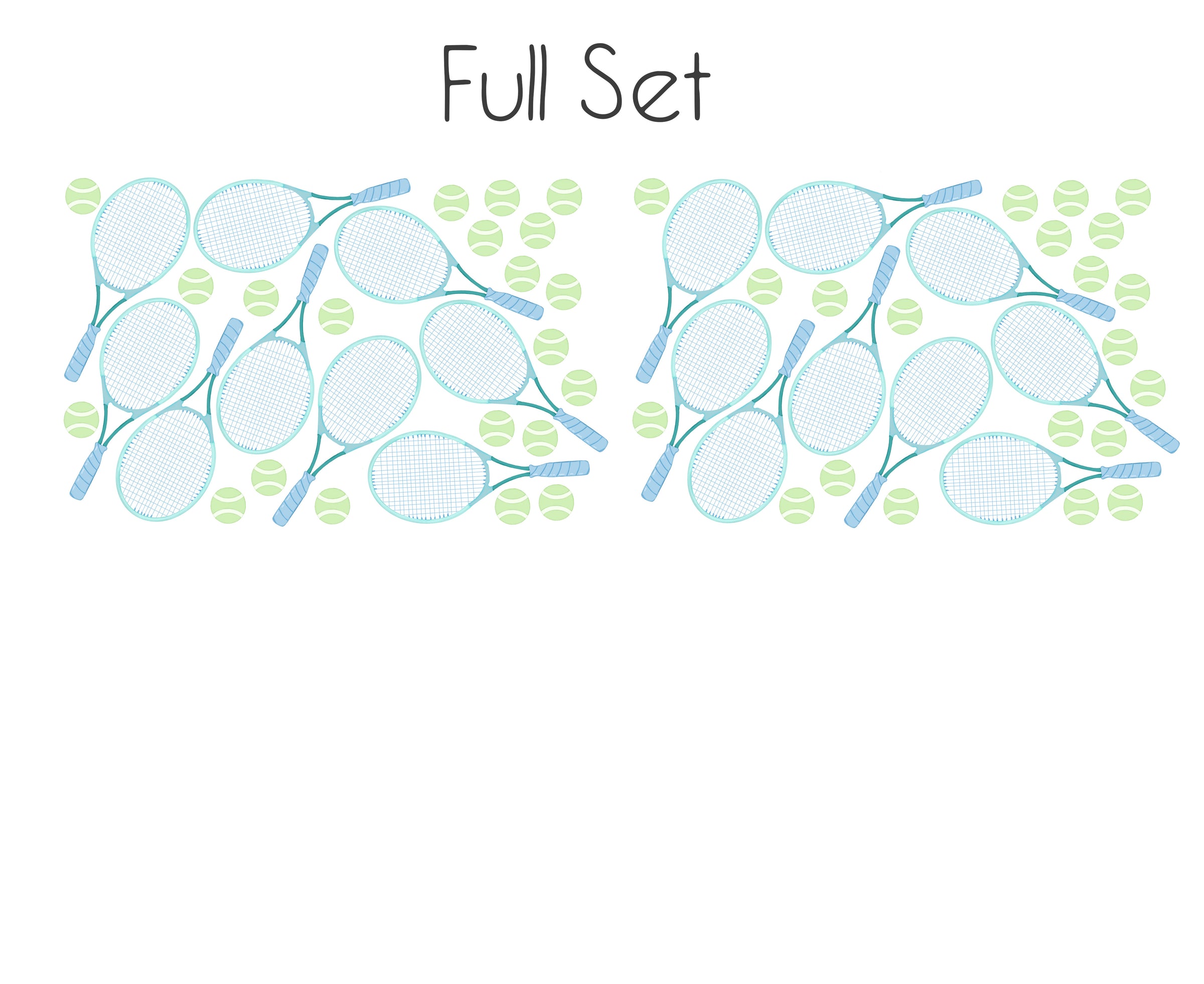 Tennis Wall Stickers - Blue