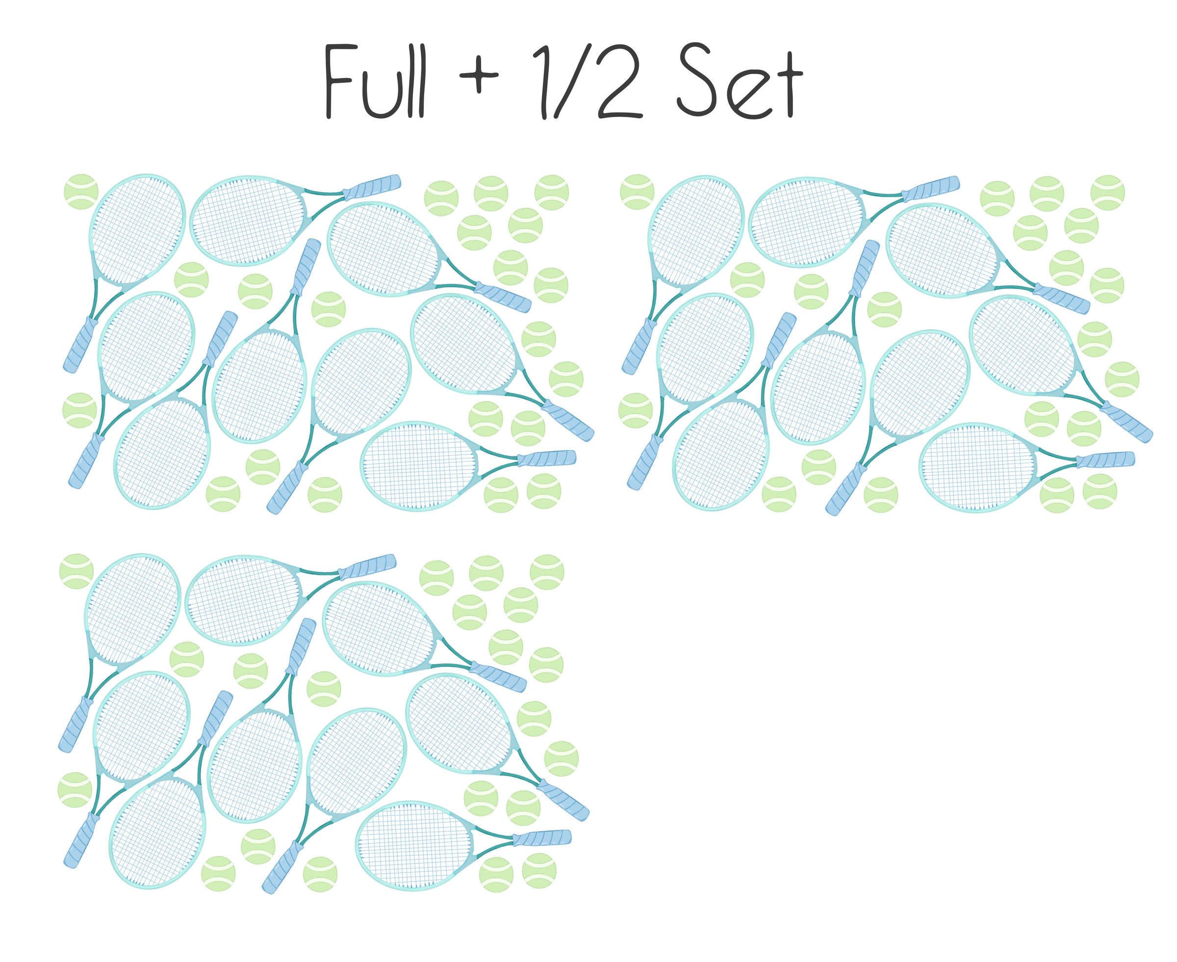 Tennis Wall Stickers - Blue