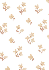 Vintage Flowers Beige - Wall Stickers