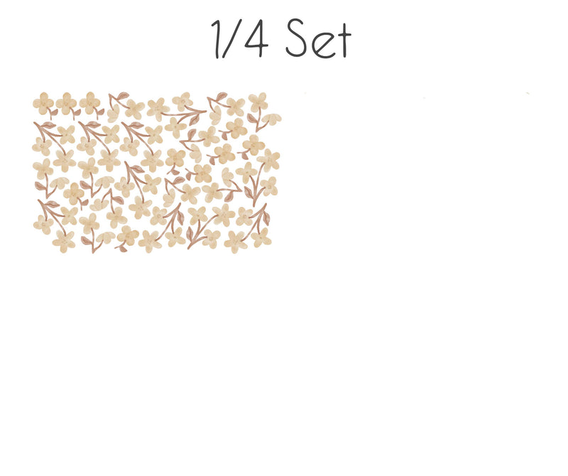Vintage Flowers Beige - Wall Stickers