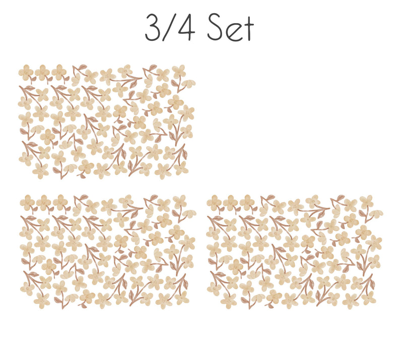 Vintage Flowers Beige - Wall Stickers