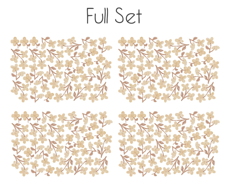 Vintage Flowers Beige - Wall Stickers
