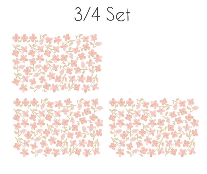 Vintage Flowers Pink - Wall Stickers