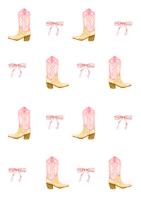 COMBO - Cowgirl Boots & Mini Bows