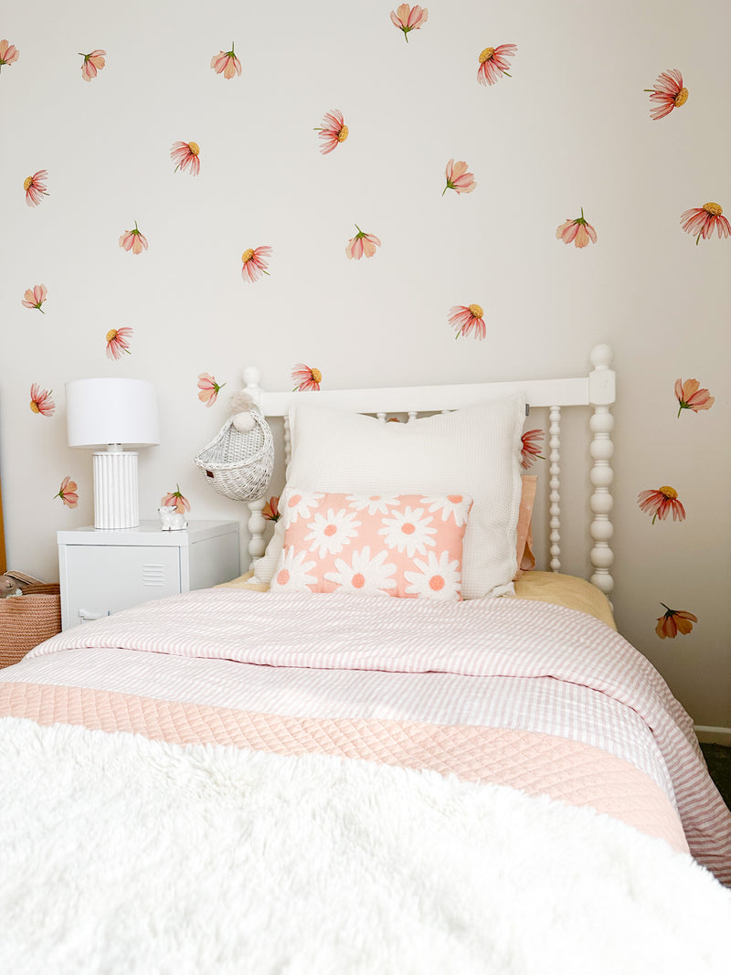 Peach Flowers - Wall Stickers