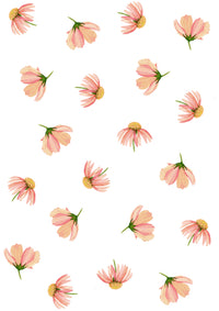 Peach Flowers - Wall Stickers