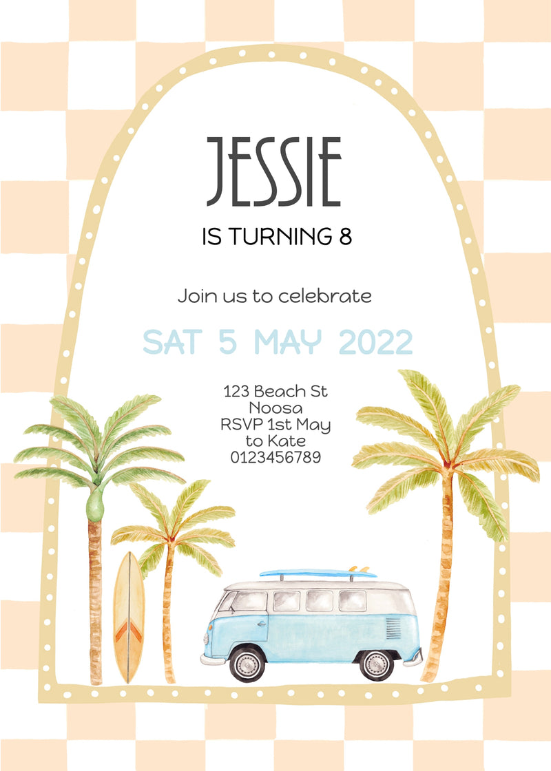 Combi Beach Invitation - Beige