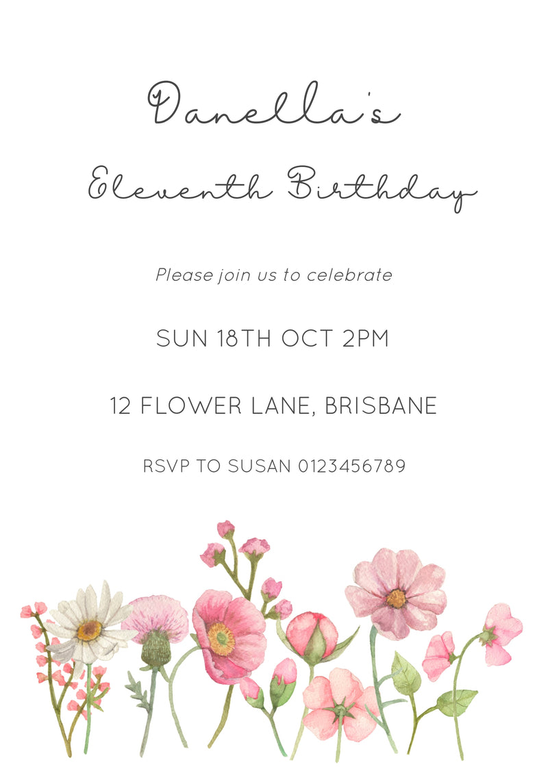 Flower Garden Invitation