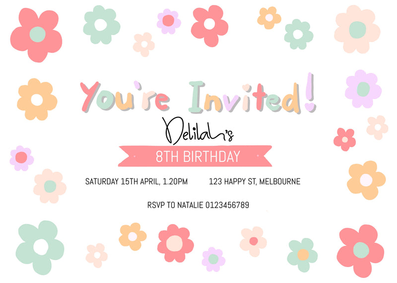 Flower Power Invitation