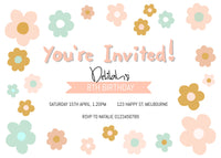 Flower Power Pastel Invitation