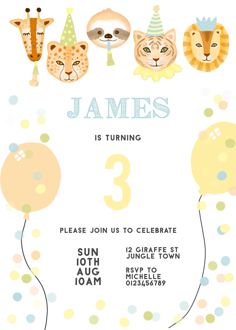 Jungle Party Invitation