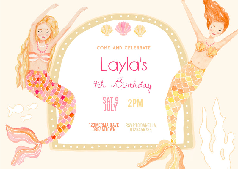 Mermaid Invitation