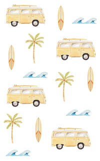 Kids Combi, Palms Trees, Surfboards wall stickers