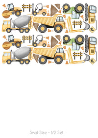 Construction Vehicle Wall Stickers
