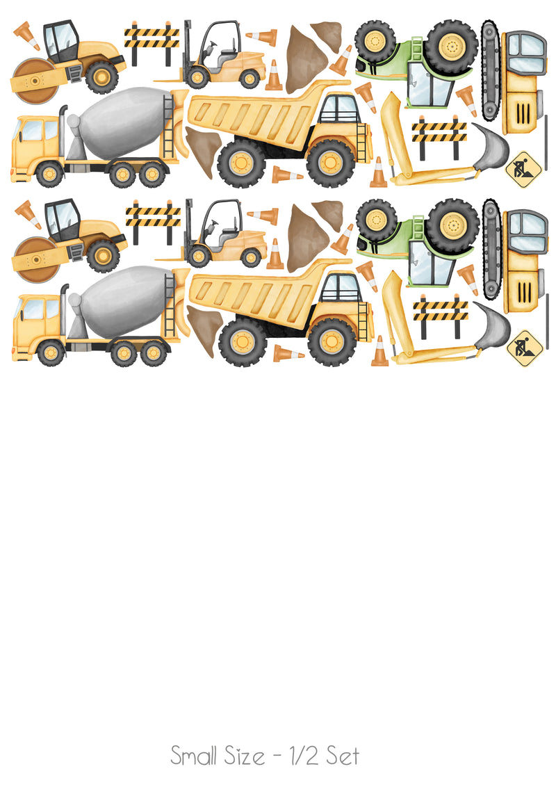 Construction Vehicle Wall Stickers