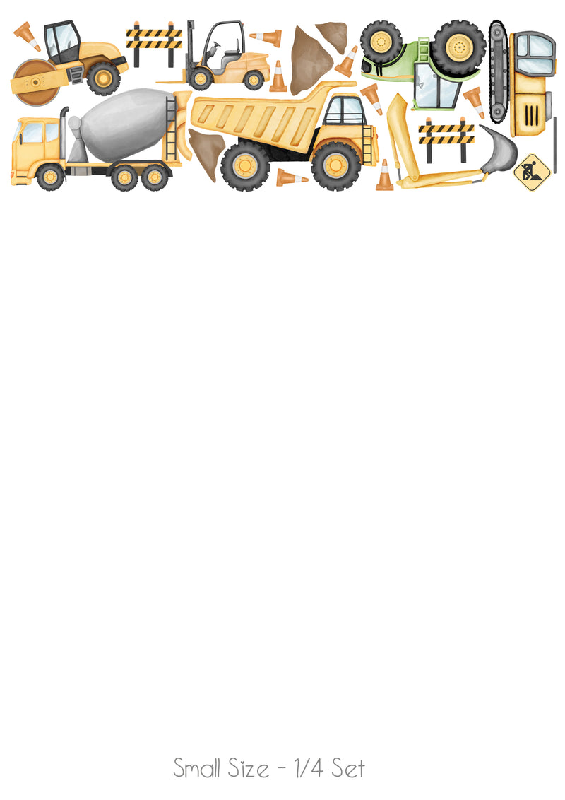 Construction Vehicle Wall Stickers