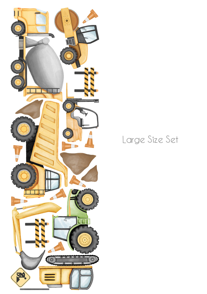 Construction Vehicle Wall Stickers