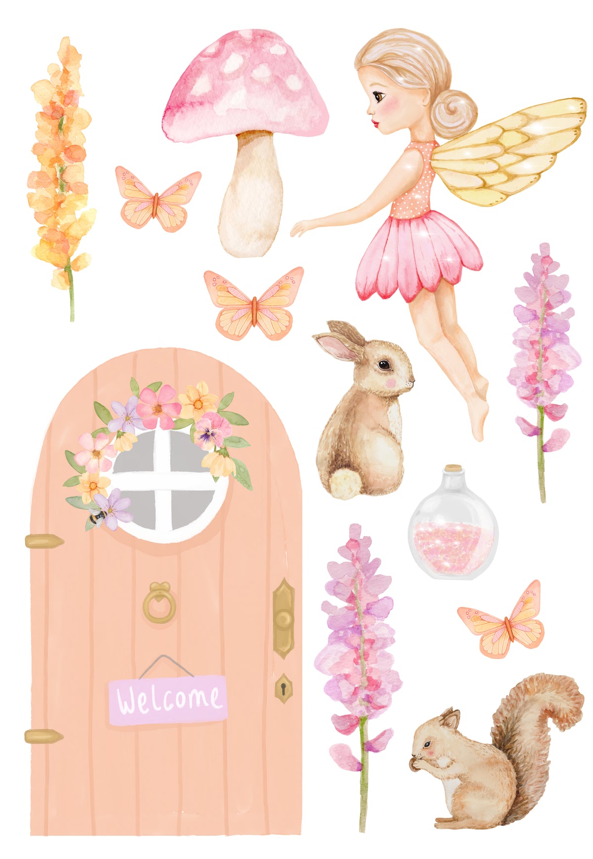 Shop Magical Fairy Door Wall Sticker Set - Removable & Reusable ...
