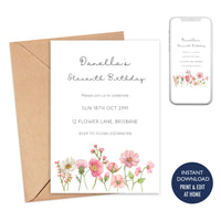 Flower Garden Invitation
