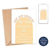 Hip Hip Hooray Invitation