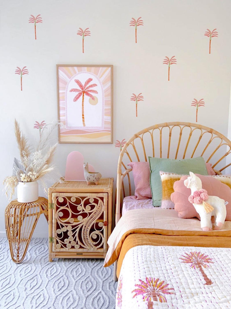 girls room palm tree wall stickers