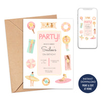 Pool Party Invitation