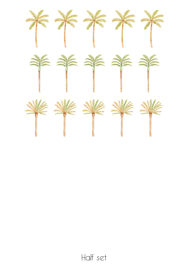 Happy Palm Wall Stickers- Green Mixed