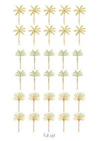 Happy Palm Wall Stickers- Green Mixed